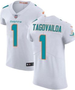 Nike Dolphins #1 Tua Tagovailoa White Stitched NFL New Elite Jersey