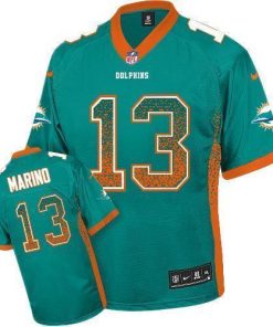 Nike Dolphins #13 Dan Marino Aqua Green Team Color Stitched NFL Elite Drift Fashion Jersey