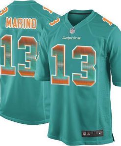 Nike Dolphins #13 Dan Marino Aqua Green Team Color Stitched NFL Limited Strobe Jersey