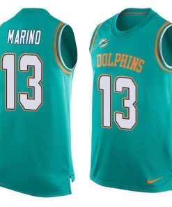 Nike Dolphins #13 Dan Marino Aqua Green Team Color Stitched NFL Limited Tank Top Jersey
