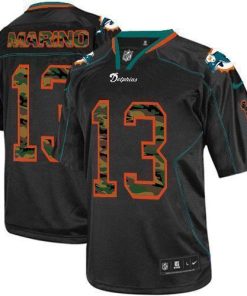 Nike Dolphins #13 Dan Marino Black Stitched NFL Elite Camo Fashion Jersey