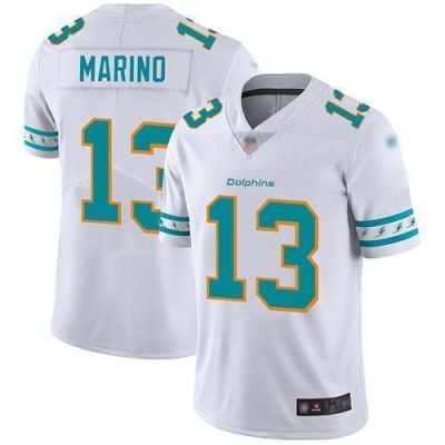 Nike Dolphins #13 Dan Marino White Stitched NFL Limited Team Logo Fashion Jersey