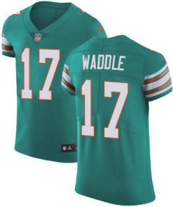 Nike Dolphins #17 Jaylen Waddle Aqua Green Alternate Stitched NFL Vapor Untouchable Elite Jersey