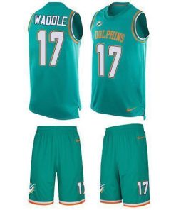 Nike Dolphins #17 Jaylen Waddle Aqua Green Team Color Stitched NFL Limited Tank Top Suit Jersey