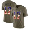 Nike Dolphins #17 Jaylen Waddle Olive/USA Flag Stitched NFL Limited 2017 Salute To Service Jersey
