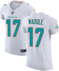 Nike Dolphins #17 Jaylen Waddle White Stitched NFL Vapor Untouchable Elite Jersey