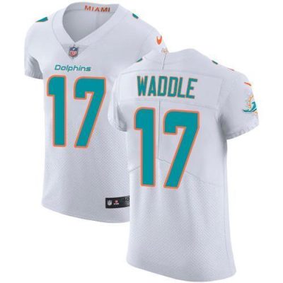 Nike Dolphins #17 Jaylen Waddle White Stitched NFL Vapor Untouchable Elite Jersey