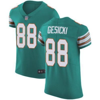 Nike Dolphins #88 Mike Gesicki Aqua Green Alternate Stitched NFL Vapor Untouchable Elite Jersey