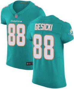 Nike Dolphins #88 Mike Gesicki Aqua Green Team Color Stitched NFL Vapor Untouchable Elite Jersey