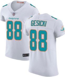 Nike Dolphins #88 Mike Gesicki White Stitched NFL Vapor Untouchable Elite Jersey