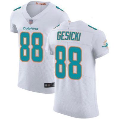 Nike Dolphins #88 Mike Gesicki White Stitched NFL Vapor Untouchable Elite Jersey