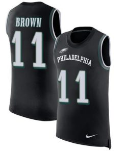 Philadelphia Eagles #11 A.J. Brown Black Alternate Stitched NFL Limited Rush Tank Top Jersey
