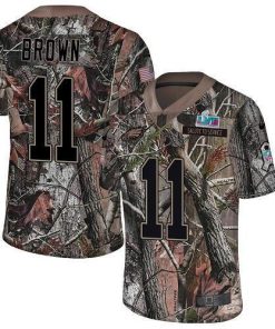 Philadelphia Eagles #11 A.J. Brown Camo Super Bowl LVII Patch Stitched NFL Limited Rush Realtree Jersey