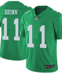 Philadelphia Eagles #11 A.J. Brown Green Stitched NFL Limited Rush Jersey