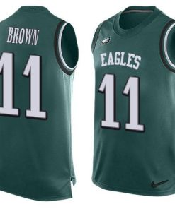 Philadelphia Eagles #11 A.J. Brown Green Team Color Stitched NFL Limited Tank Top Jersey