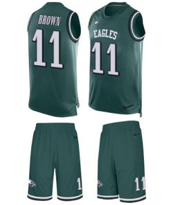 Philadelphia Eagles #11 A.J. Brown Green Team Color Stitched NFL Limited Tank Top Suit Jersey