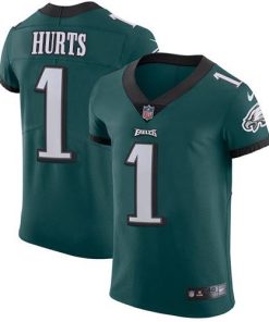 Philadelphia Eagles #1 Jalen Hurts Green Team Color Stitched NFL Vapor Untouchable Elite Jersey