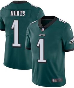 Philadelphia Eagles #1 Jalen Hurts Green Team Color Stitched NFL Vapor Untouchable Limited Jersey