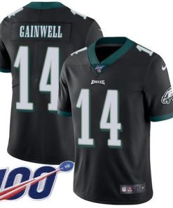 Philadelphia Eagles #14 Kenneth Gainwell Black Alternate Stitched NFL 100th Season Vapor Untouchable Limited Jersey