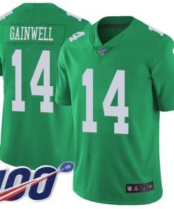 Philadelphia Eagles #14 Kenneth Gainwell Green Stitched NFL Limited Rush 100th Season Jersey