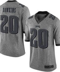 Philadelphia Eagles #20 Brian Dawkins Gray Stitched NFL Limited Gridiron Gray Jersey