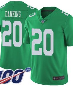 Philadelphia Eagles #20 Brian Dawkins Green Stitched NFL Limited Rush 100th Season Jersey