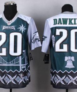Philadelphia Eagles #20 Brian Dawkins Midnight Green Stitched NFL Elite Noble Fashion Jersey