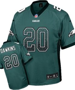 Philadelphia Eagles #20 Brian Dawkins Midnight Green Team Color Stitched NFL Elite Drift Fashion Jersey