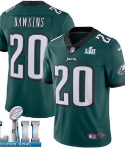 Philadelphia Eagles #20 Brian Dawkins Midnight Green Team Color Super Bowl LII Stitched NFL Vapor Untouchable Limited Jersey