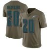 Philadelphia Eagles #20 Brian Dawkins Olive Stitched NFL Limited 2017 Salute To Service Jersey