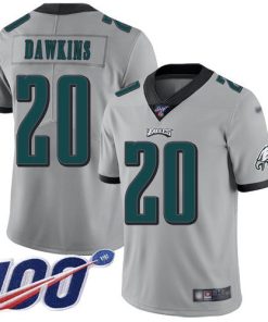 Philadelphia Eagles #20 Brian Dawkins Silver Stitched NFL Limited Inverted Legend 100th Season Jersey