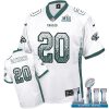 Philadelphia Eagles #20 Brian Dawkins White Super Bowl LII Stitched NFL Elite Drift Fashion Jersey