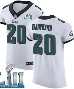 Philadelphia Eagles #20 Brian Dawkins White Super Bowl LII Stitched NFL Vapor Untouchable Elite Jersey
