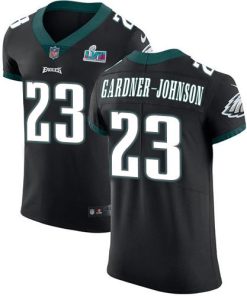 Philadelphia Eagles #23 C.J. Gardner-Johnson Black Alternate Super Bowl LVII Patch Stitched NFL New Elite Jersey