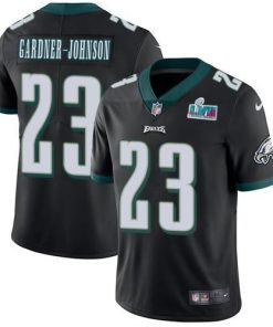 Philadelphia Eagles #23 C.J. Gardner-Johnson Black Alternate Super Bowl LVII Patch Stitched NFL Vapor Untouchable Limited Jersey