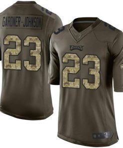 Philadelphia Eagles #23 C.J. Gardner-Johnson Green Stitched NFL Limited 2015 Salute To Service Jersey