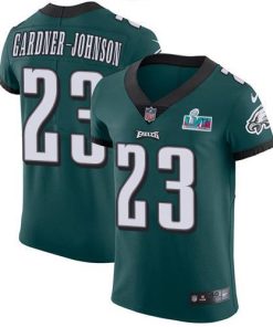 Philadelphia Eagles #23 C.J. Gardner-Johnson Green Team Color Super Bowl LVII Patch Stitched NFL Vapor Untouchable Elite Jersey