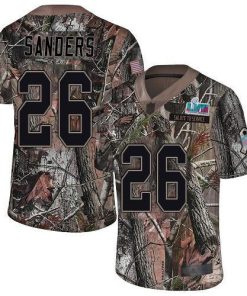 Philadelphia Eagles #26 Miles Sanders Camo Super Bowl LVII Patch Stitched NFL Limited Rush Realtree Jersey