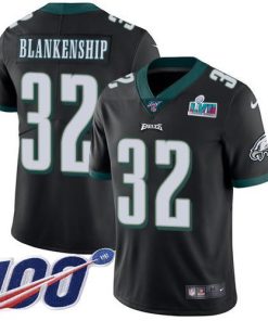 Philadelphia Eagles #32 Reed Blankenship Black Alternate Super Bowl LVII Patch Stitched NFL 100th Season Vapor Untouchable Limited Jersey