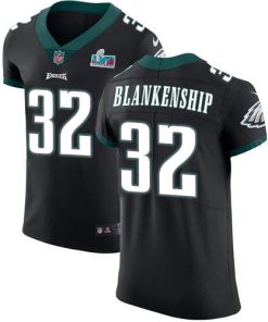 Philadelphia Eagles #32 Reed Blankenship Black Alternate Super Bowl LVII Patch Stitched NFL New Elite Jersey