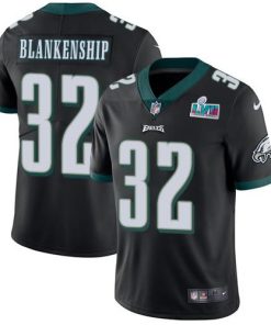 Philadelphia Eagles #32 Reed Blankenship Black Alternate Super Bowl LVII Patch Stitched NFL Vapor Untouchable Limited Jersey