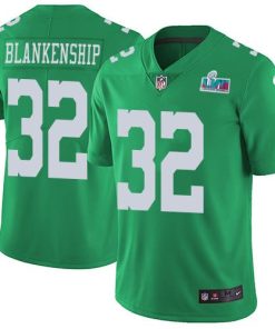 Philadelphia Eagles #32 Reed Blankenship Green Super Bowl LVII Patch Stitched NFL Limited Rush Jersey