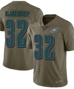 Philadelphia Eagles #32 Reed Blankenship Olive Stitched NFL Limited 2017 Salute To Service Jersey