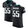 Philadelphia Eagles #55 Brandon Graham Black Super Bowl LVII Patch Alternate Stitched NFL Vapor Untouchable Elite Jersey