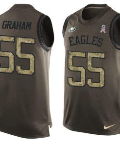 Philadelphia Eagles #55 Brandon Graham Green Stitched NFL Limited Salute To Service Tank Top Jersey