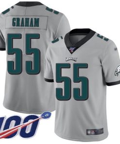 Philadelphia Eagles #55 Brandon Graham Silver Stitched NFL Limited Inverted Legend 100th Season Jersey