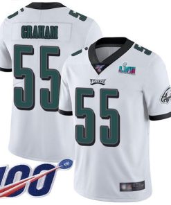 Philadelphia Eagles #55 Brandon Graham White Super Bowl LVII Patch Stitched NFL 100th Season Vapor Limited Jersey