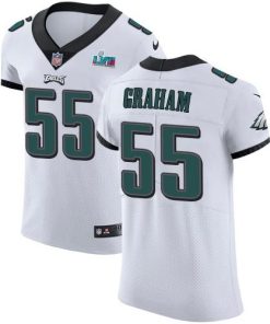 Philadelphia Eagles #55 Brandon Graham White Super Bowl LVII Patch Stitched NFL New Elite Jersey