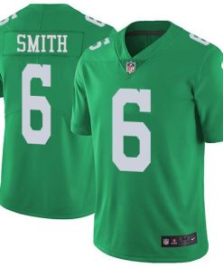 Philadelphia Eagles #6 DeVonta Smith Green Stitched NFL Limited Rush Jersey