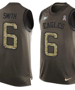 Philadelphia Eagles #6 DeVonta Smith Green Stitched NFL Limited Salute To Service Tank Top Jersey